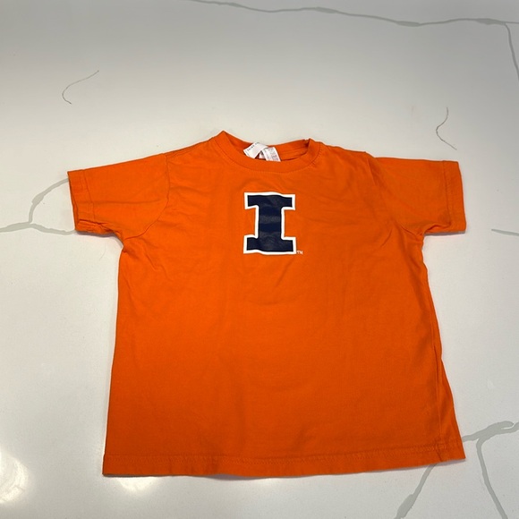 Rabbit skins university of Illinois orange navy short sleeve t-shirt size 4 🧡💙 - Picture 1 of 4